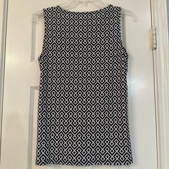 Michael Kors Black and White Diamond Pattern Tank Top - Picture 4 of 4